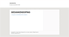 Desktop Screenshot of info.gedankendoping.de